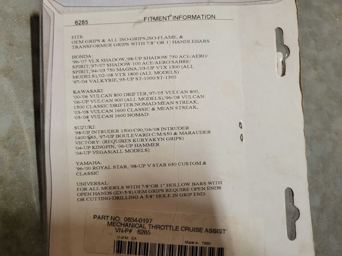 Kuryakyn 0634-0197 Mechanical Throttle Cruise Assist NOS