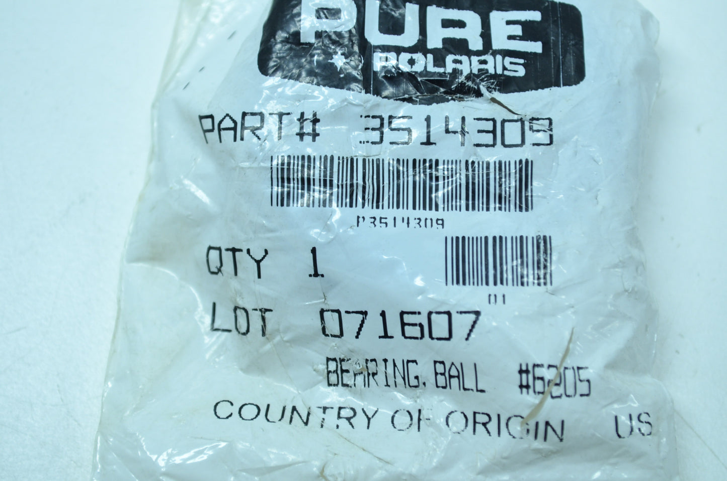 OEM Polaris 3514309 Ball Bearing #6205 NOS