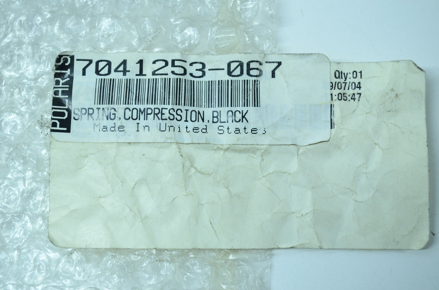 OEM Polaris 7041253-067 Black Compression Spring