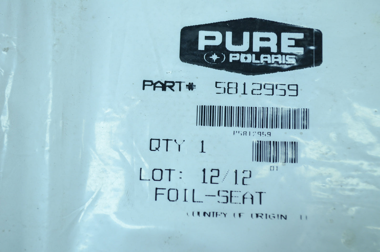 OEM Polaris 5812959 Seat Foil