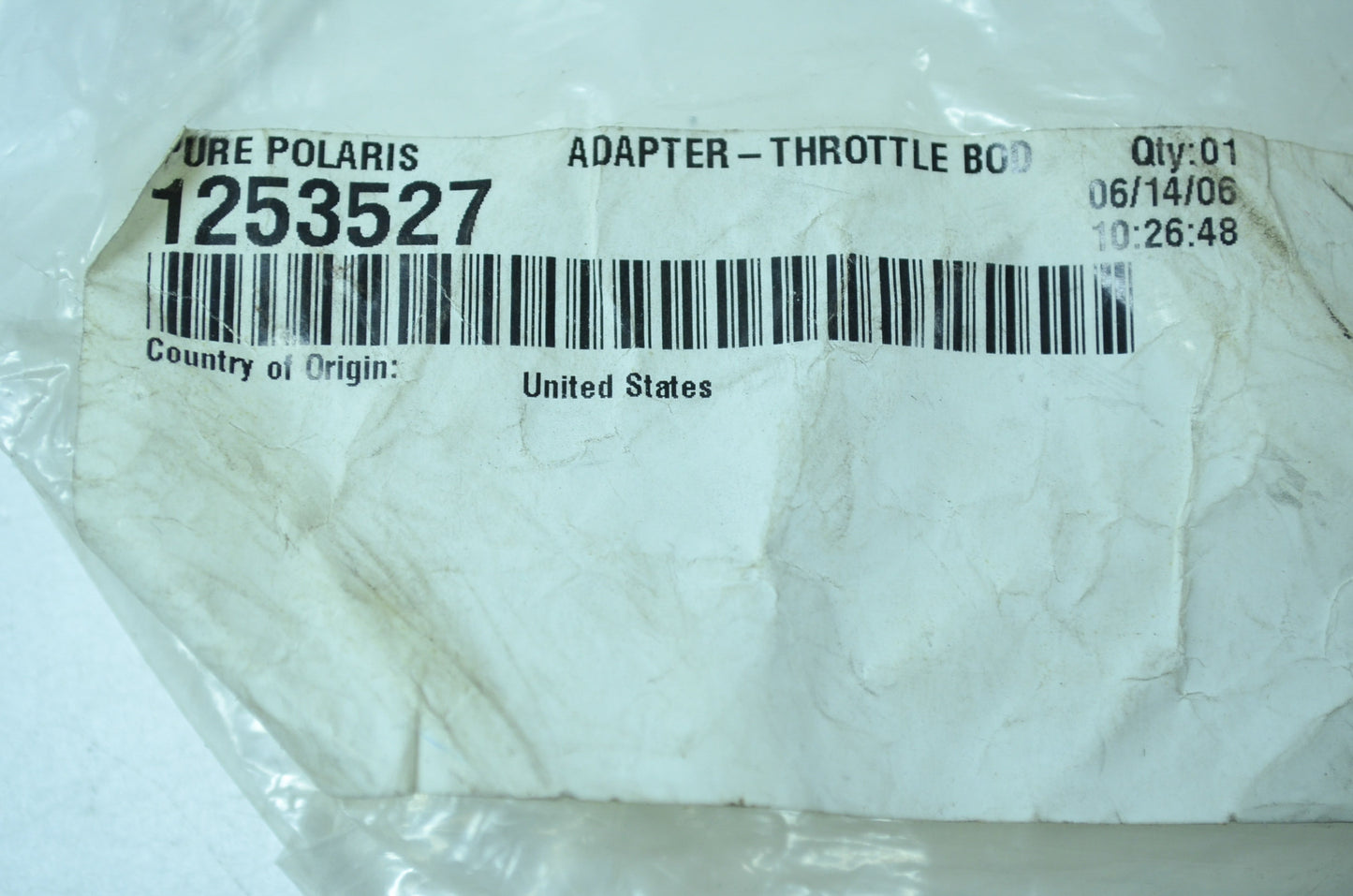 OEM Polaris 1253527 Throttle Body Adapter NOS
