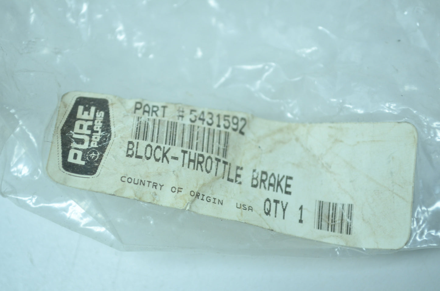 OEM Polaris 5431592 Throttle/Brake Block NOS