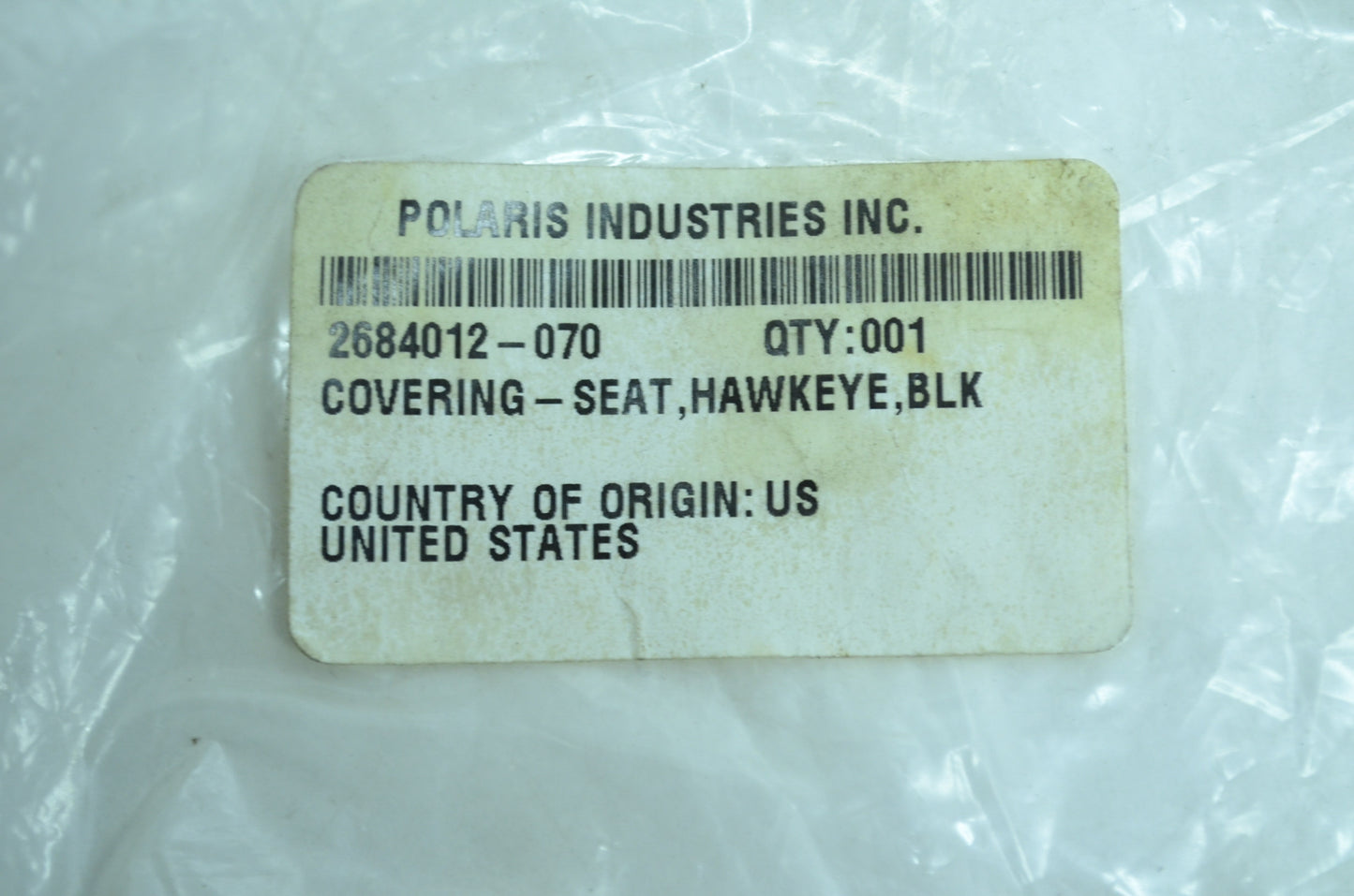 OEM Polaris 2684012-070 White Decal Cover Assembly P30 NOS