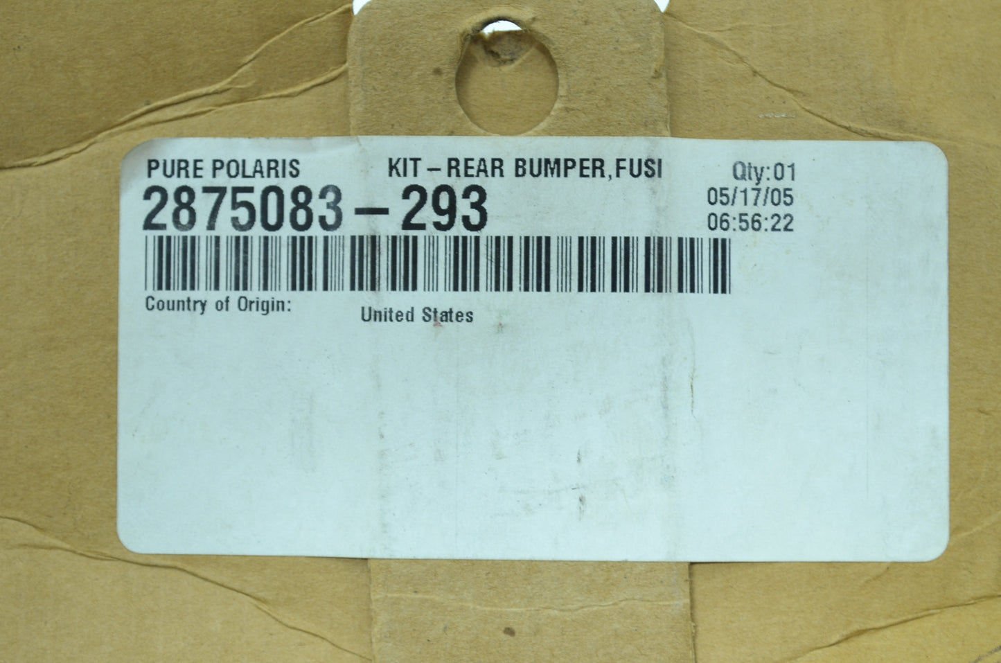 OEM Polaris 2875083-293 Rear Bumper Kit NOS