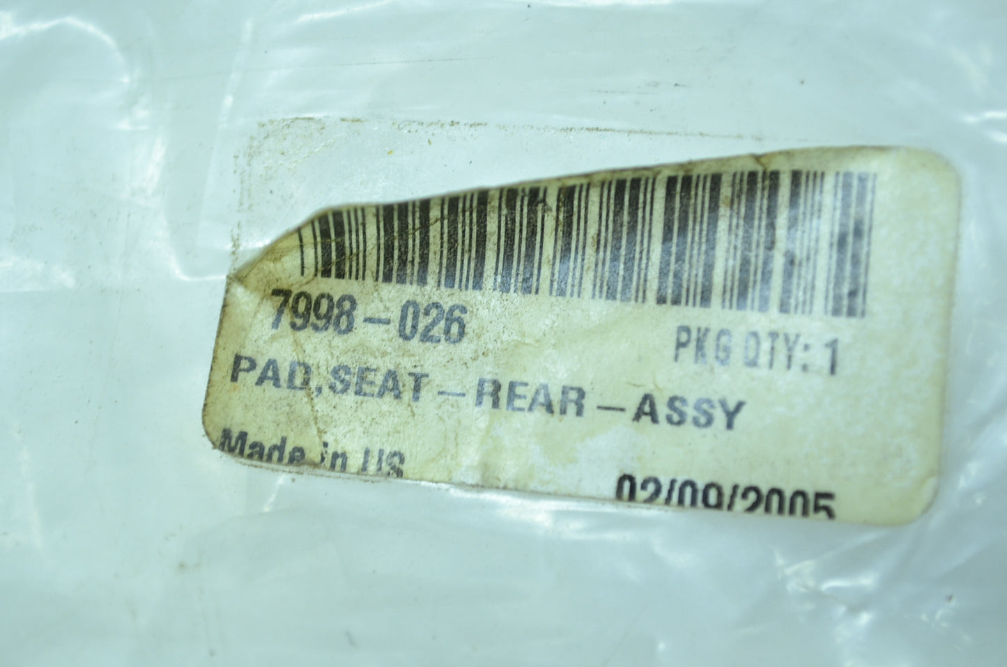 OEM Arctic Cat 7998-026 Rear Seat Pad Assembly NOS