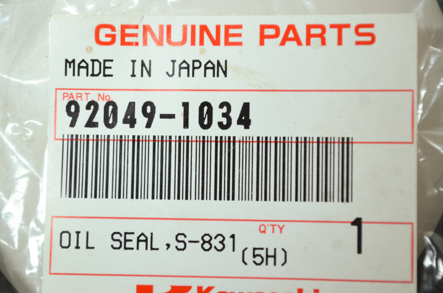 New OEM Kawasaki 92049-1034 Oil Seal S-831009HS NOS