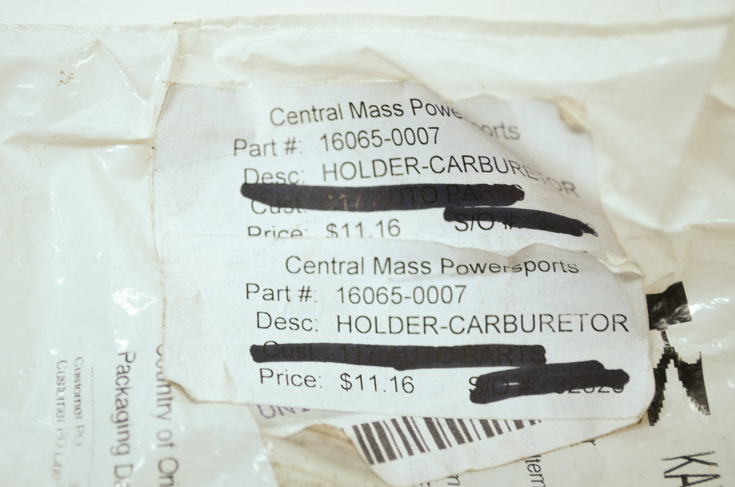 OEM Kawasaki 16065-0007 Carburetor Holder NOS