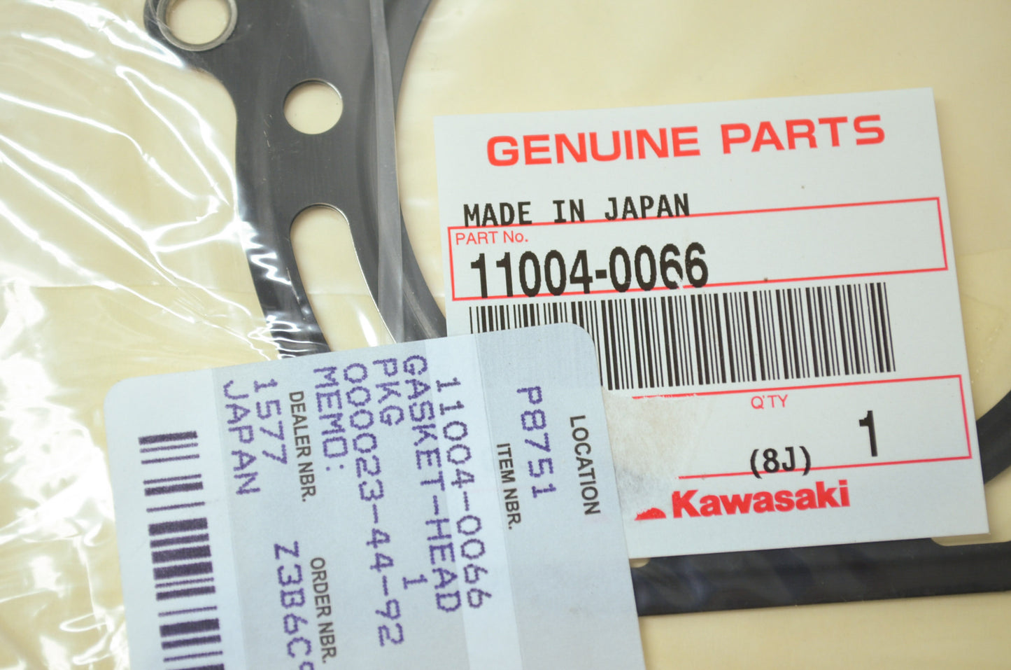 OEM Kawasaki 11004-0066 Head Gasket NOS