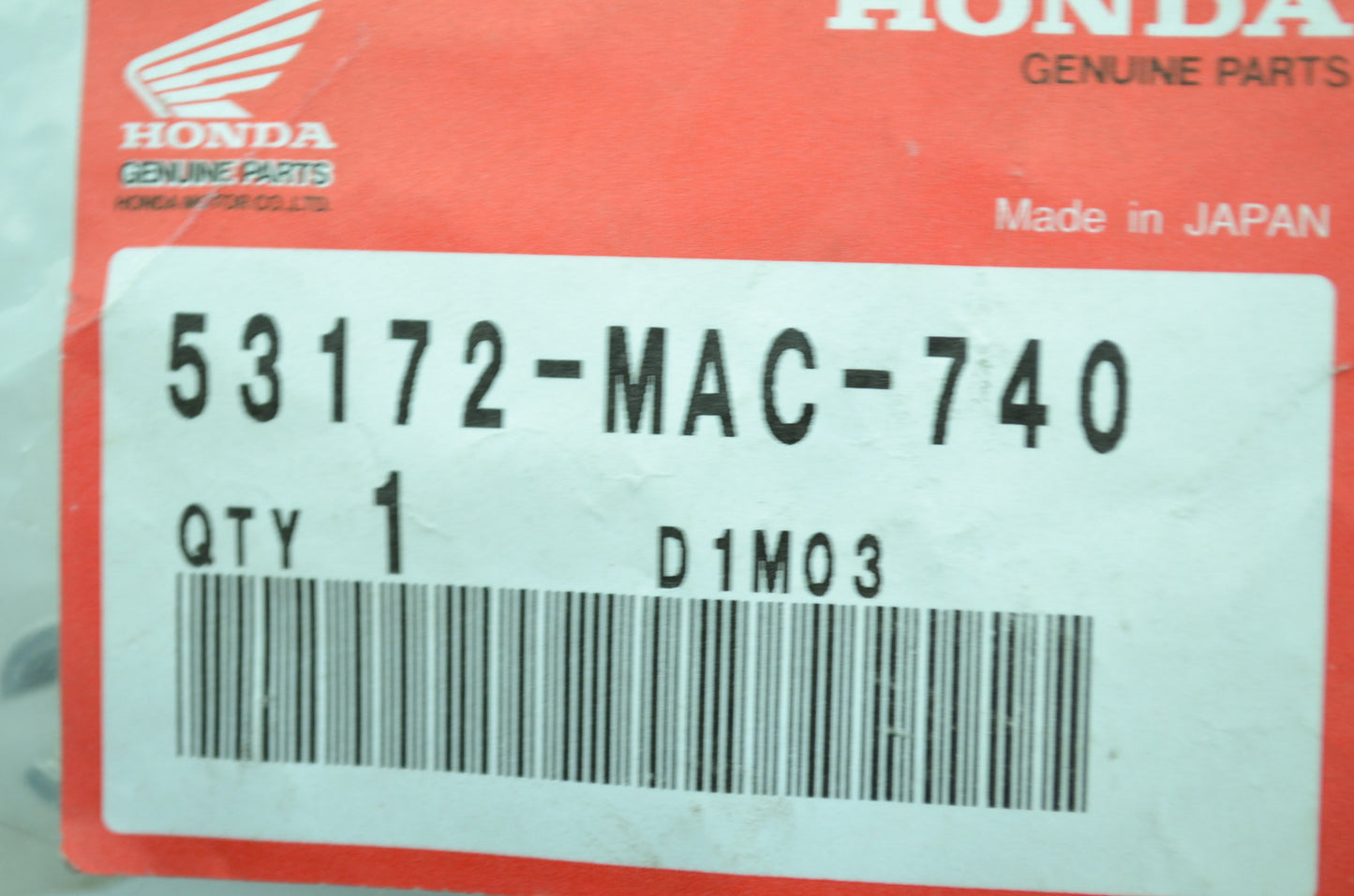 OEM Honda 53172-MAC-740 Left Bracket NOS