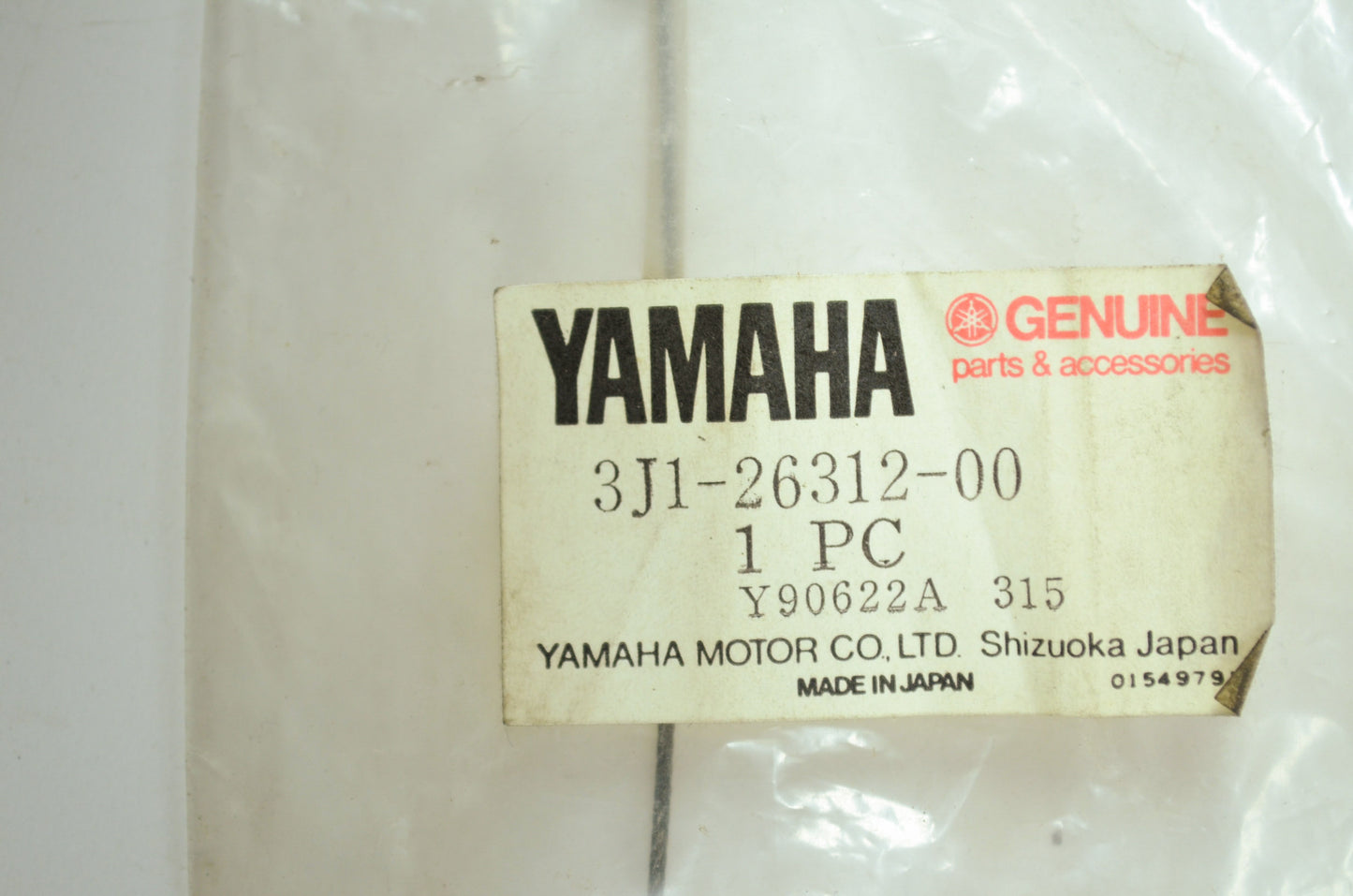 OEM Yamaha 3J1-26312-00-00 Throttle Cable 2 NOS