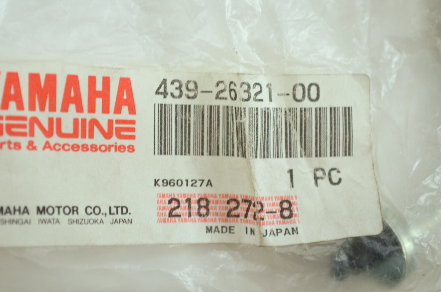 OEM Yamaha 439-26321-00-00 Pump Cable NOS