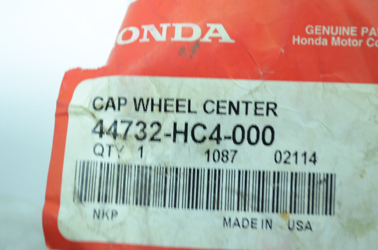 OEM Honda 44732-HC4-000 Wheel Center Cap NOS