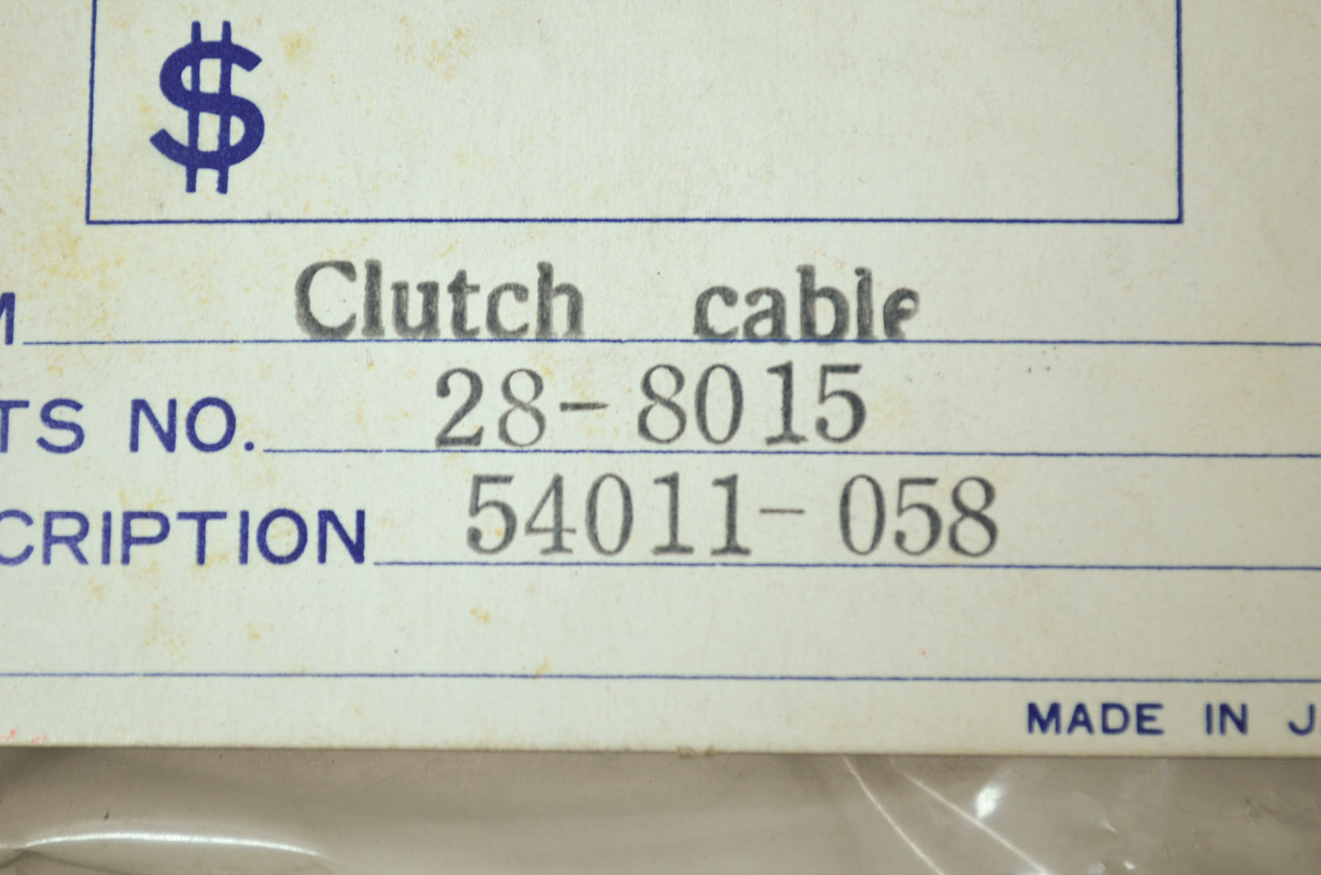 NEW Kawasaki Clutch Cable 54011-045 NOS