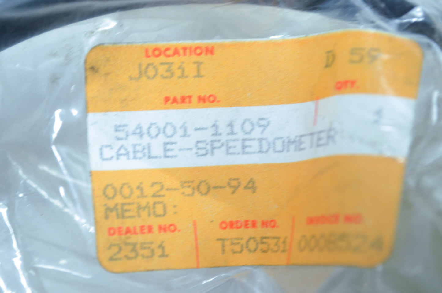 OEM Kawasaki 54001-1109 Speedometer Cable NOS