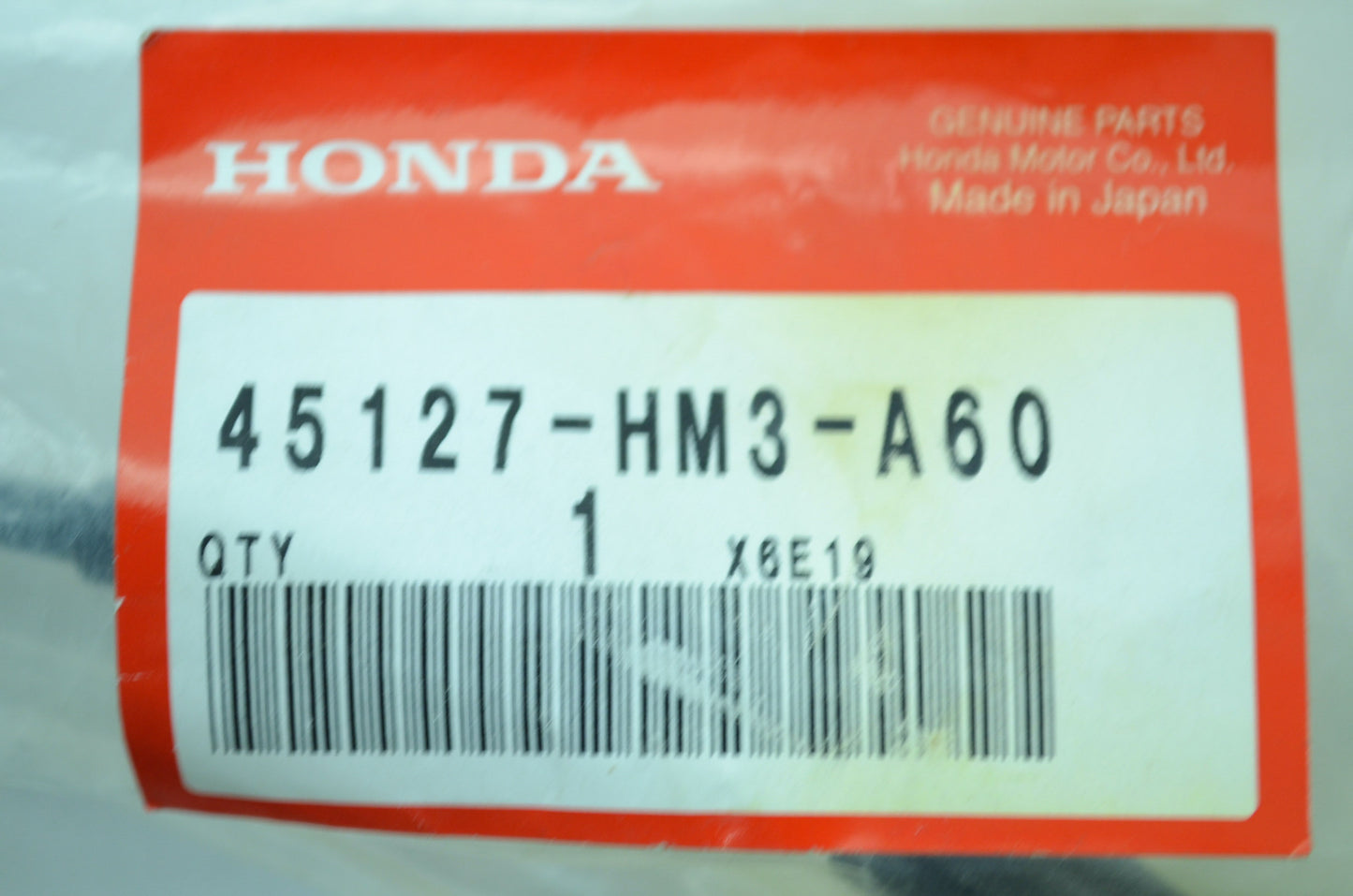 OEM Honda 45127-HM3-A60 Front Brake Pipe NOS