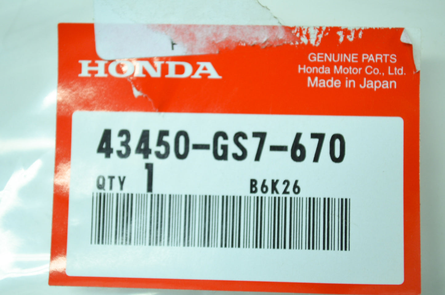 OEM Honda 43450-GS7-670 Rear Brake Cable NOS