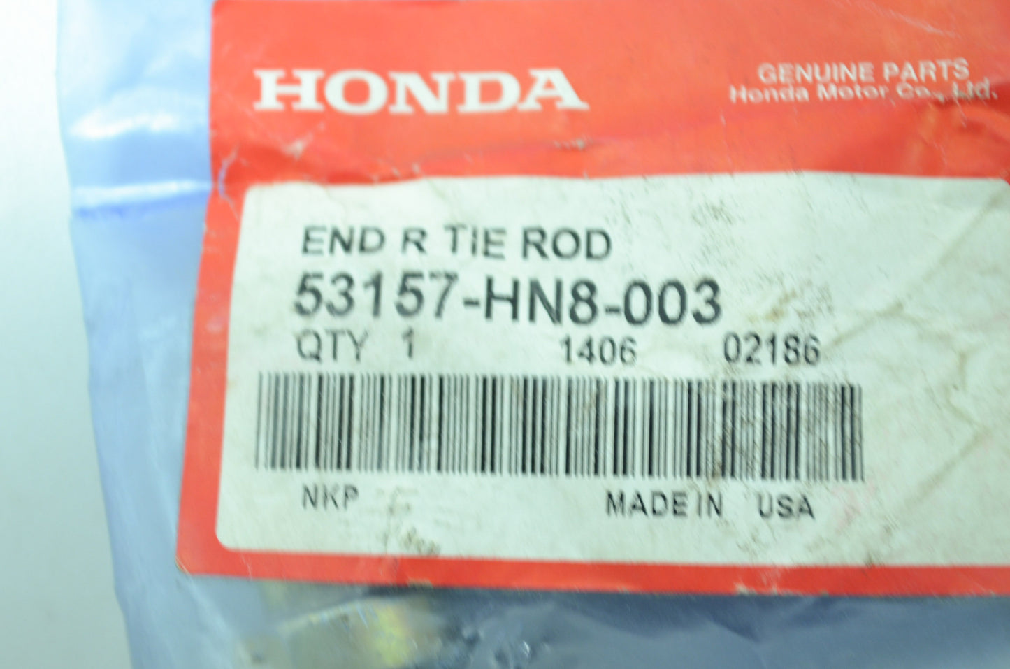 OEM Honda 53157-HN8-003 Right Tie Rod End NOS
