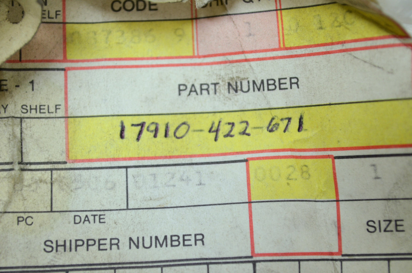OEM Honda 17910-422-671 Throttle Cable A NOS