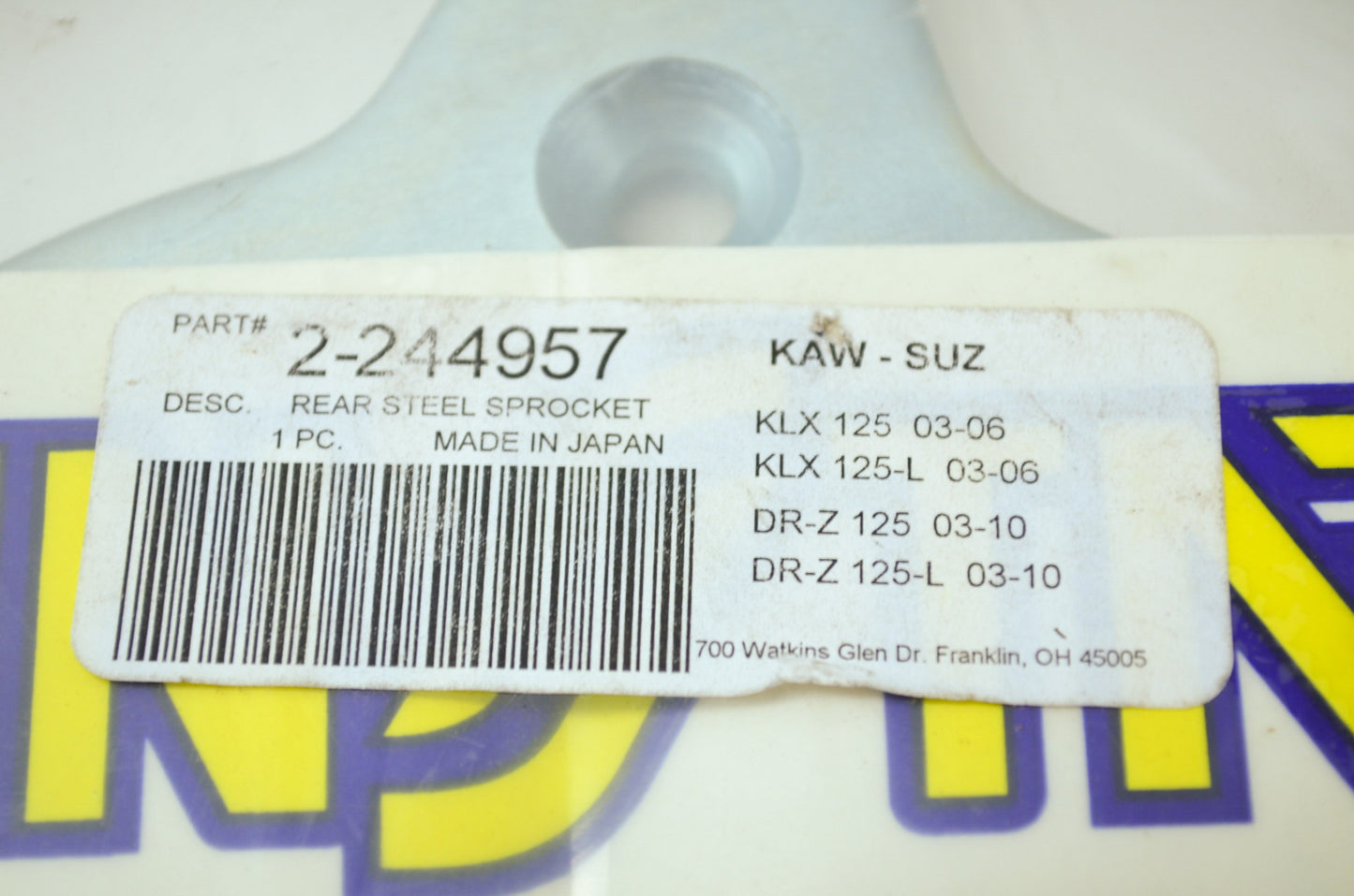 NEW Sunstar Kawasaki Sprocket 57T 2003-2014 DR-Z125 64511-08G10 NOS