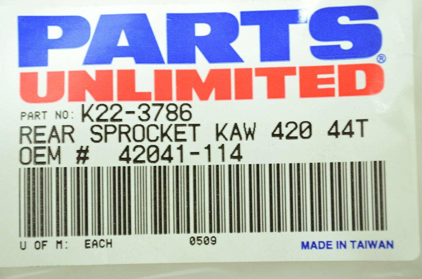 NEW Parts Unlimited Kawasaki Sprocket 44T F5 F8 F9 Big Horn Bision 42041-114 NOS