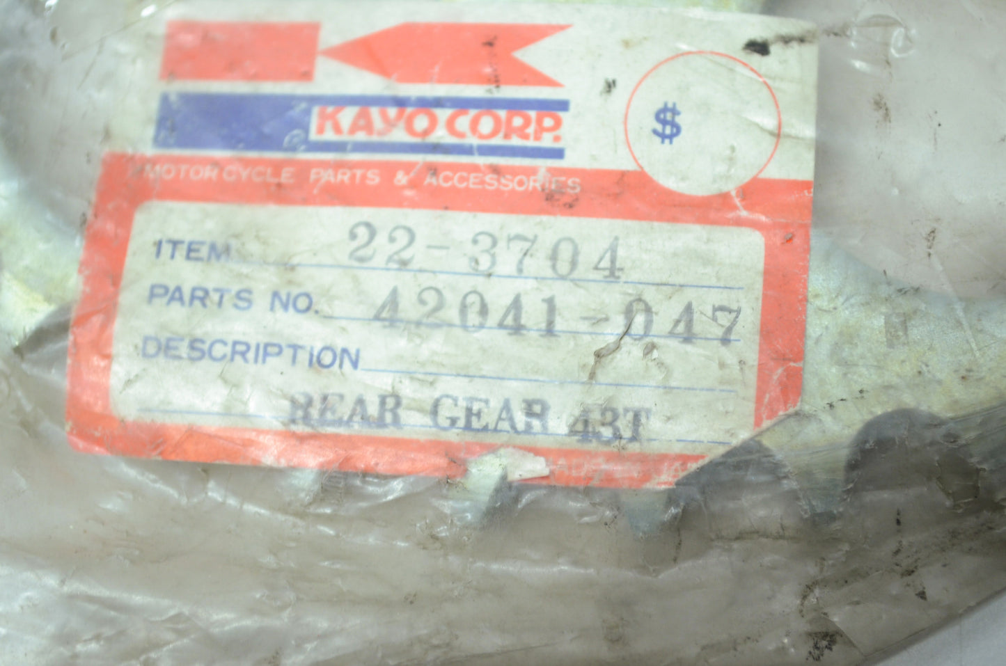 NEW Kayo Co Kawasaki Sprocket 43T 1969-1975 H1 Mach III 42041-047 NOS