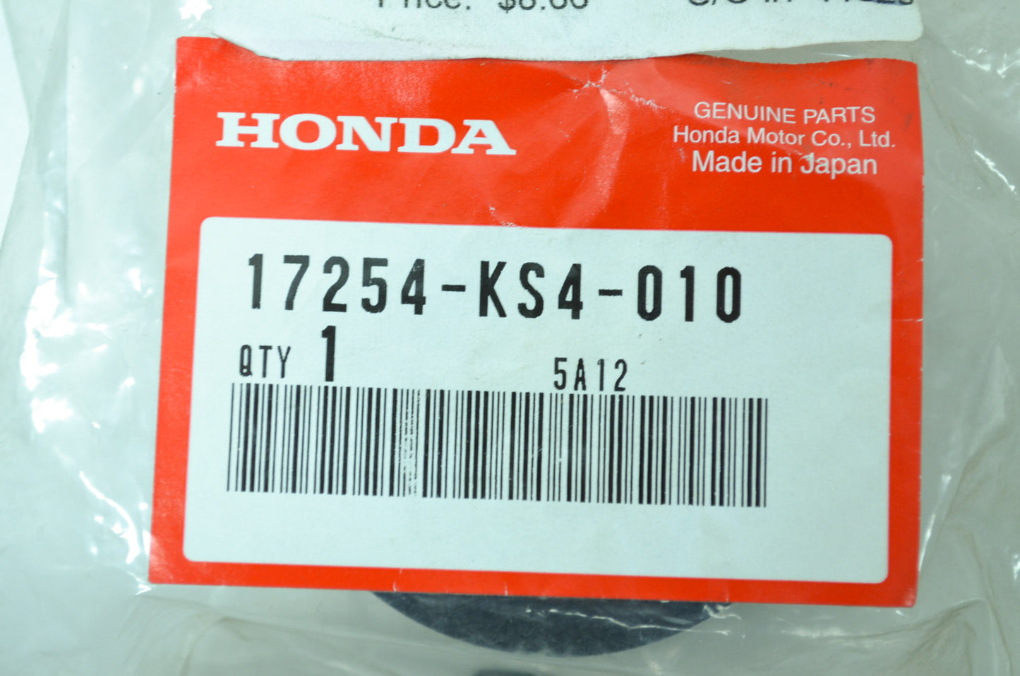 OEM Honda 17254-KS4-010 Tube NOS