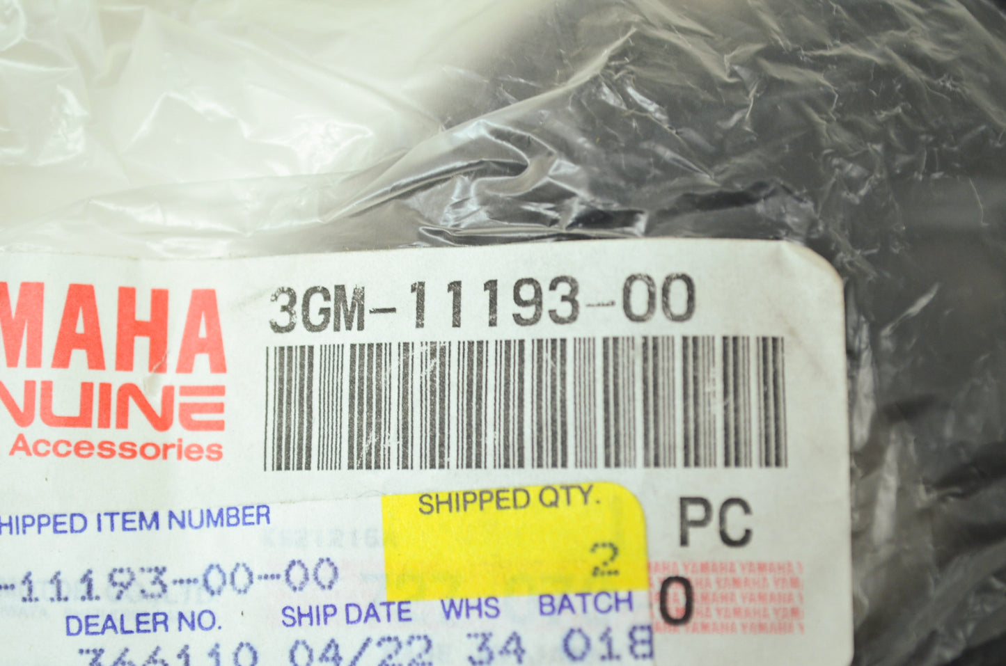 OEM Yamaha 3GM-11193-00-00 Head Cover Gasket NOS