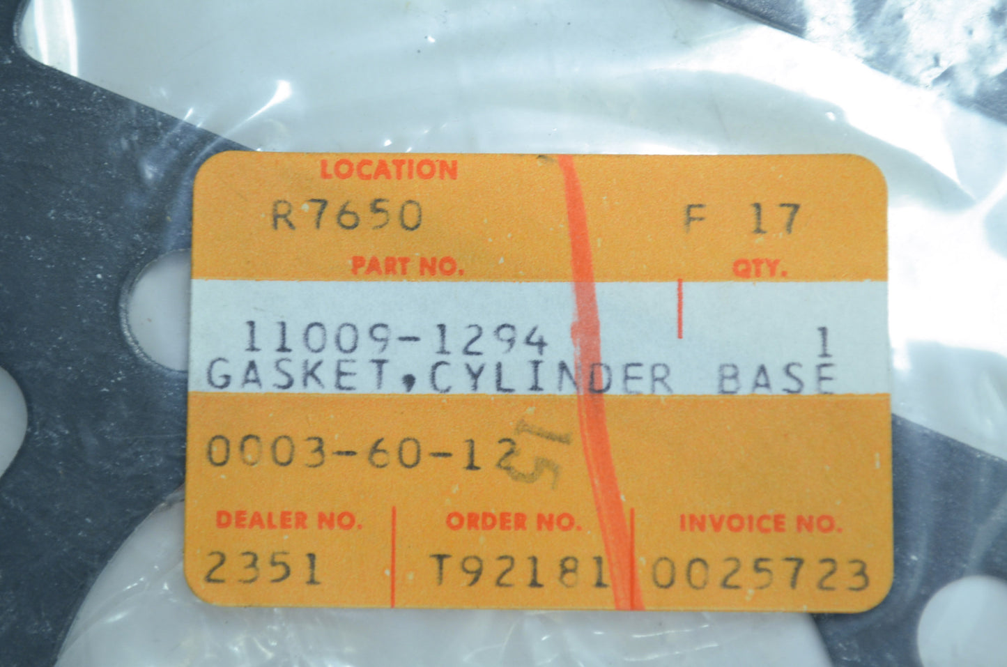 OEM Kawasaki 11009-1294 Cylinder Base Gasket NOS