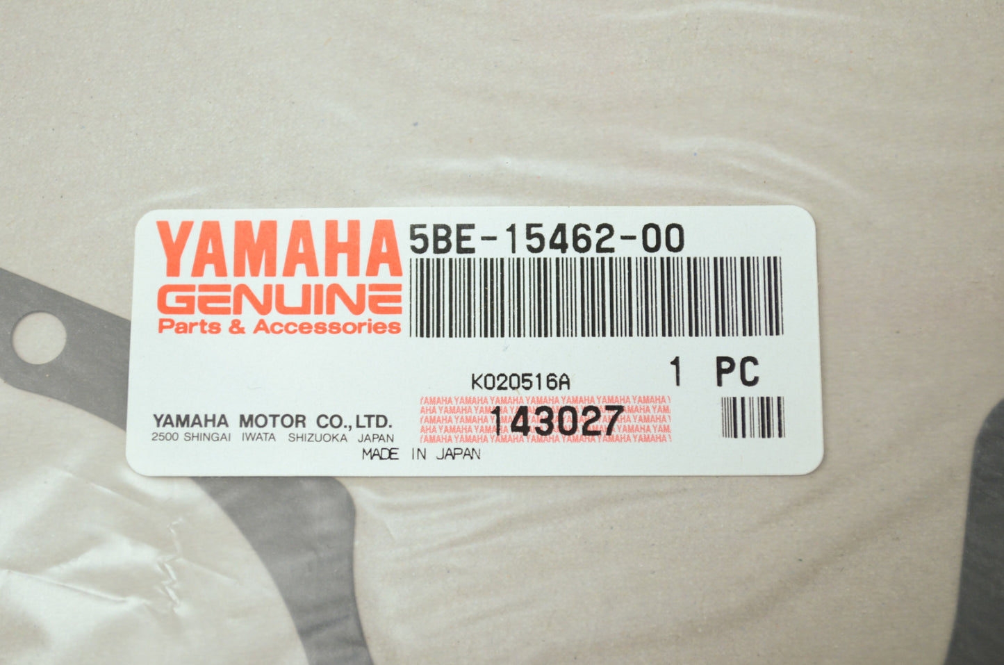 OEM Yamaha 5BE-15462-00-00 Crankcase Gasket NOS