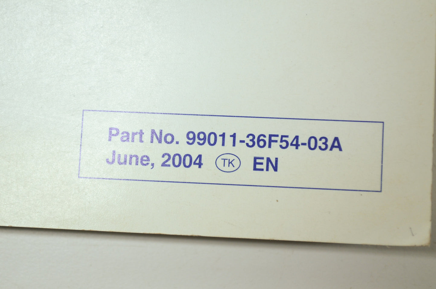 OEM Suzuki 99011-36F54-03A Owner's & Service Manual RM125K5 20