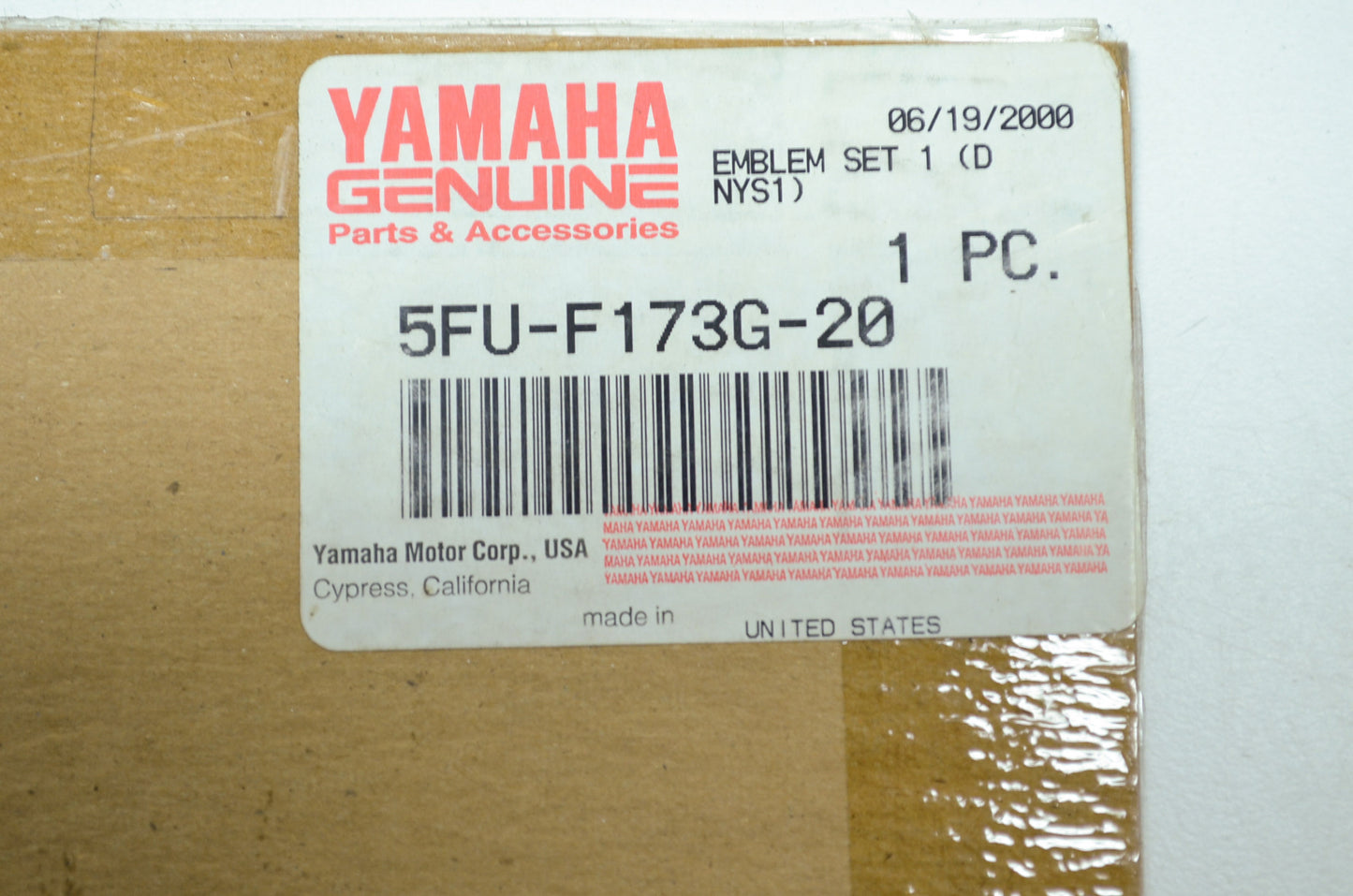 NEW OEM Yamaha Big Bear Decal Set 2000 Big Bear 400 2WD 4WD 5FU-F173G-20-00 NOS