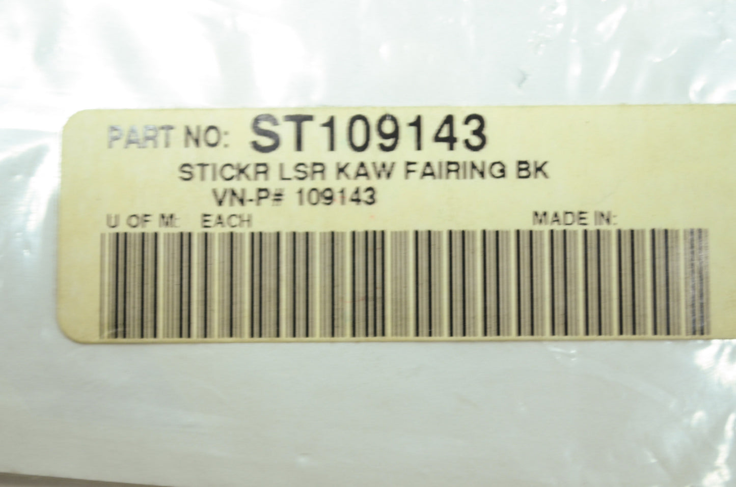 NEW OEM Kawasaki Decal Emblem Logo ST109143 NOS