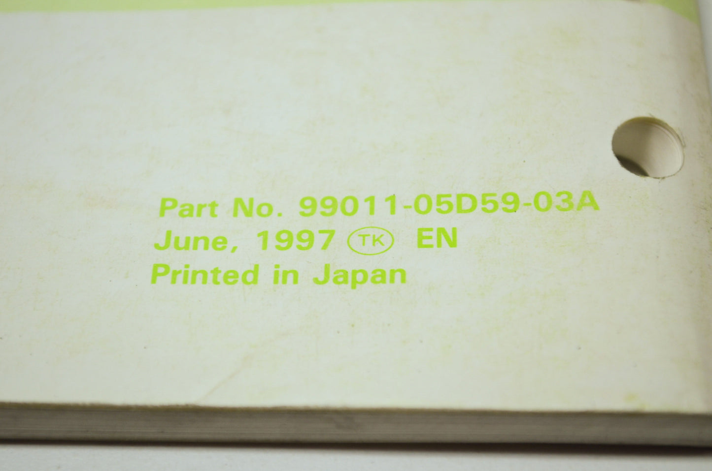 OEM Suzuki 99011-05D59-03A Owner's Manual RMX250W