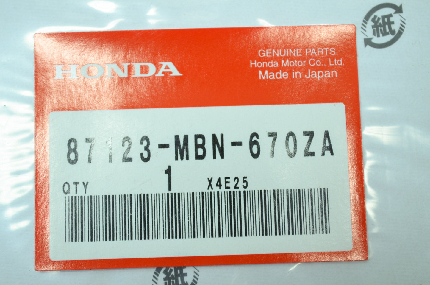 OEM Honda 87123-MBN-670ZA Left Stripe Type 1 NOS