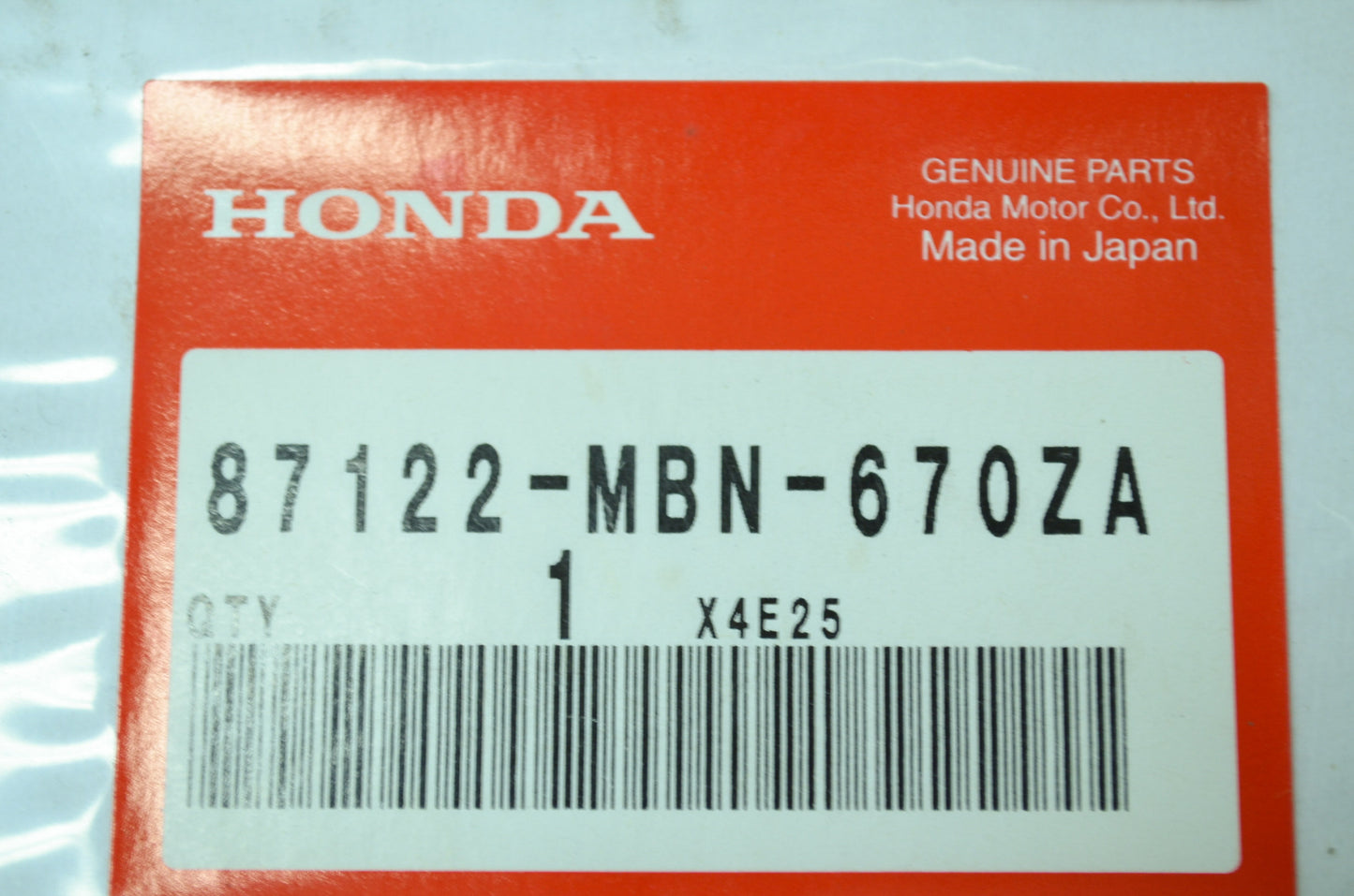 OEM Honda 87122-MBN-670ZA Right Stripe Type 1 NOS