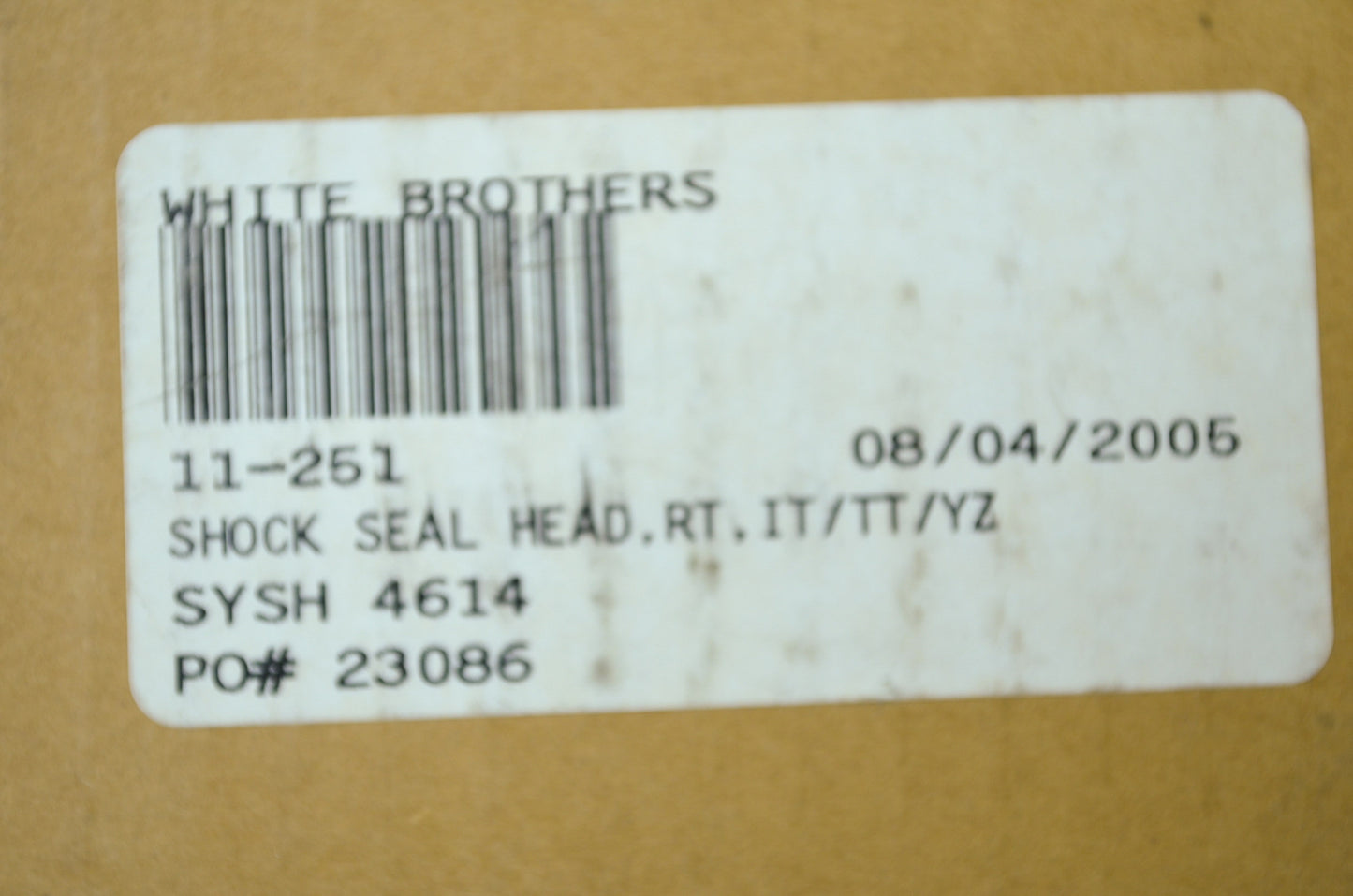 NEW Race Tech Yamaha Shock Head Seal IT TT YZ 125 250 11-251 NOS