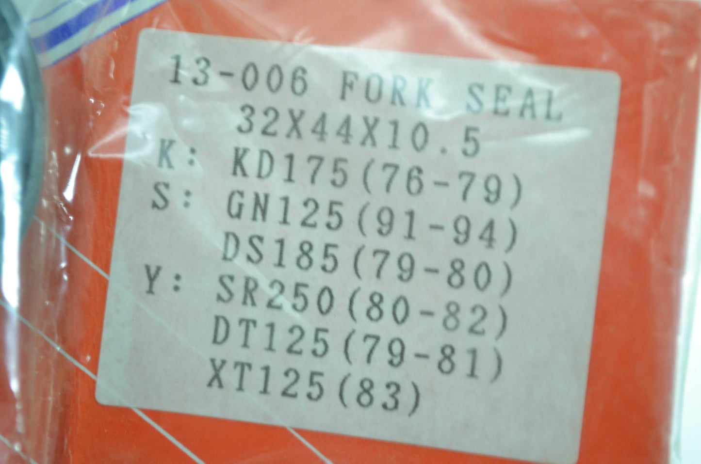 NEW Shindy Fork Seal Kit KD175 GN125 DS185 SR250 DT125 XT125 FS-006 NOS
