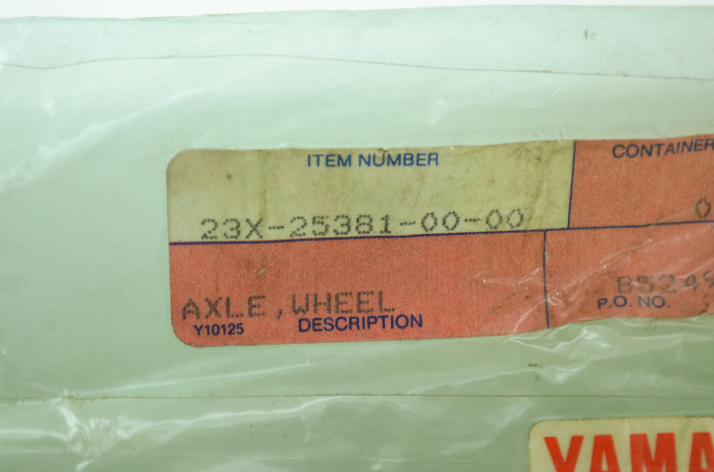 OEM Yamaha 23X-25381-00-00 Wheel Axle NOS