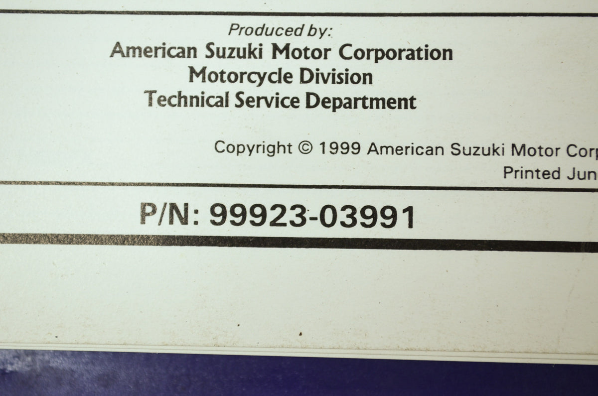 OEM Suzuki 99923-03991 Ready Reference Manual 1999 X Model