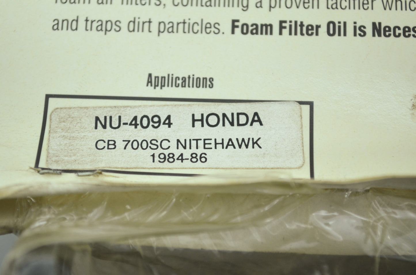 NEW UNI Honda Air Filter 1984-1986 Nitehawk CB700 SC NU-4094 NOS