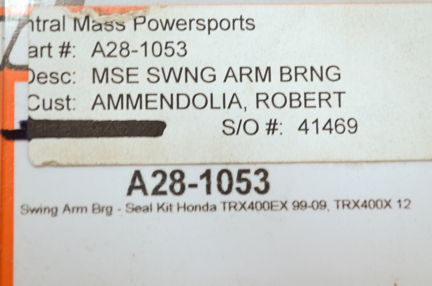 NEW Moose Honda Swing Arm Bearing Kit 1999-2013 TRX 400EX A28-1053 NOS