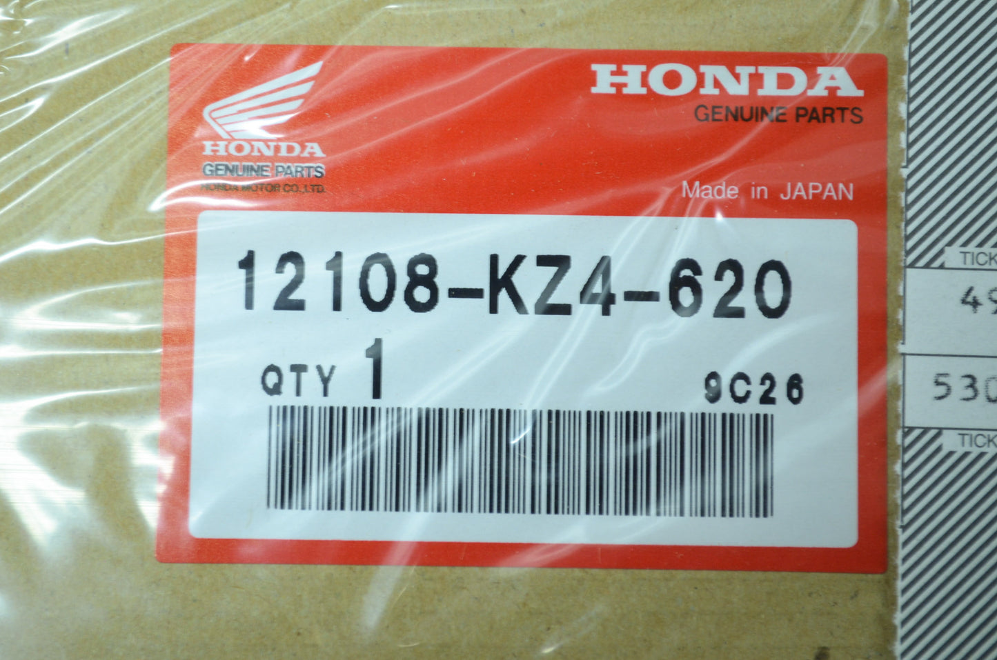 OEM Honda 12108-KZ4-620 Right Gasket NOS