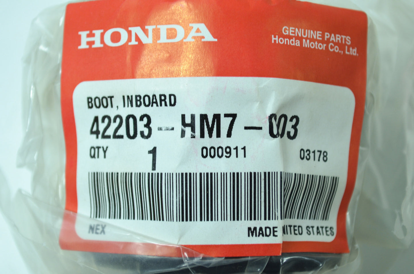 OEM Honda 42203-HM7-003 Inboard Boot NOS