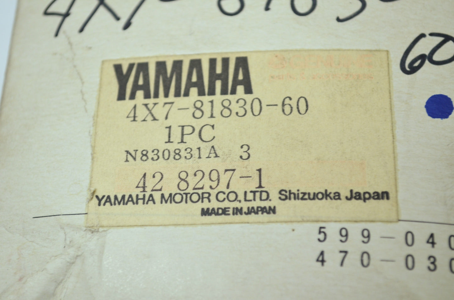 OEM Yamaha 4X7-81830-60-00 Front Bracket Assembly NOS