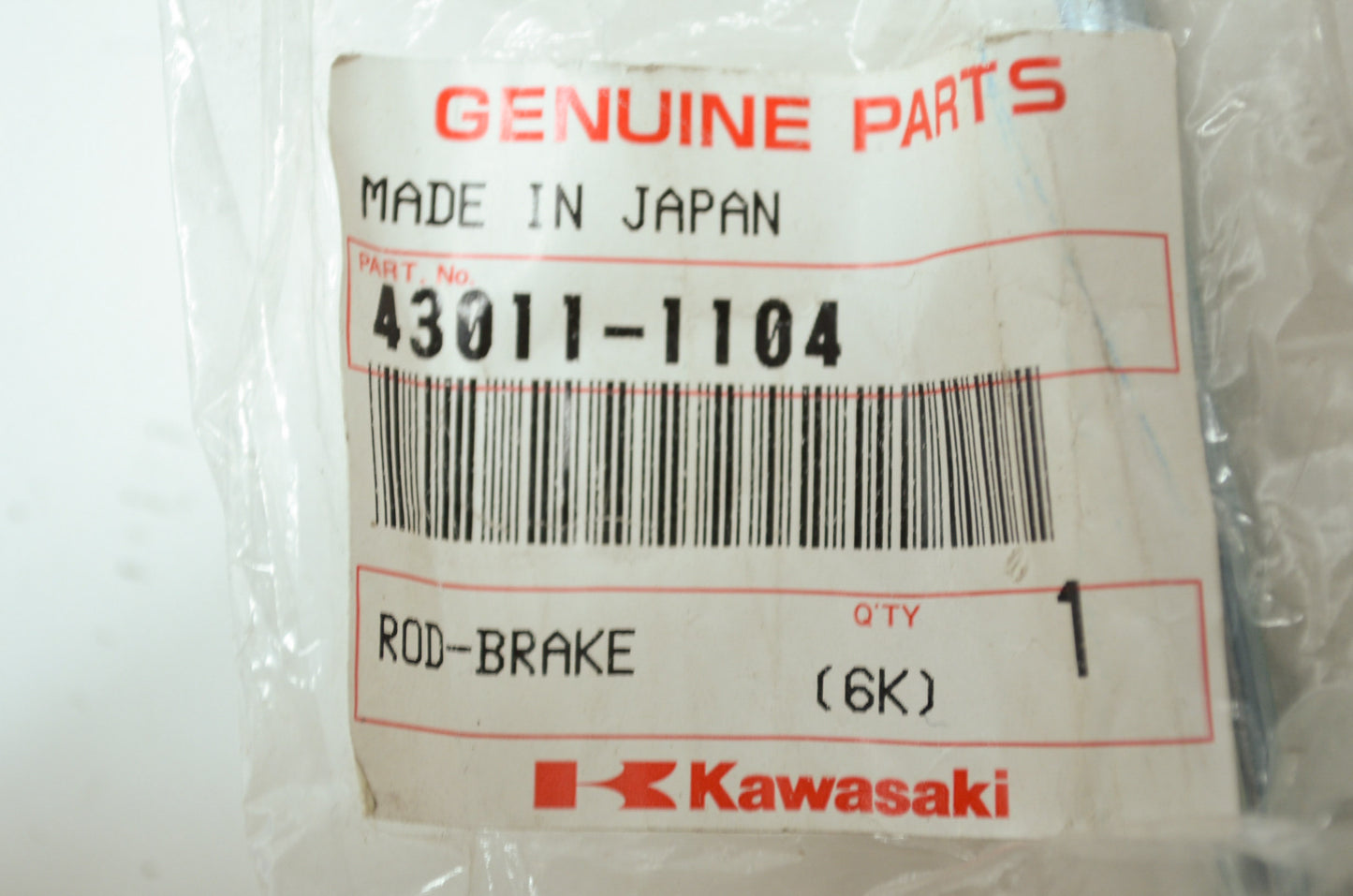 OEM Kawasaki 43011-1104 Brake Rod NOS