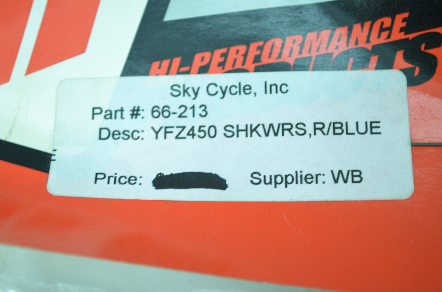 NEW White Bros Yamaha Rear Shock Cover 2004 YFZ450 66-213 NOS