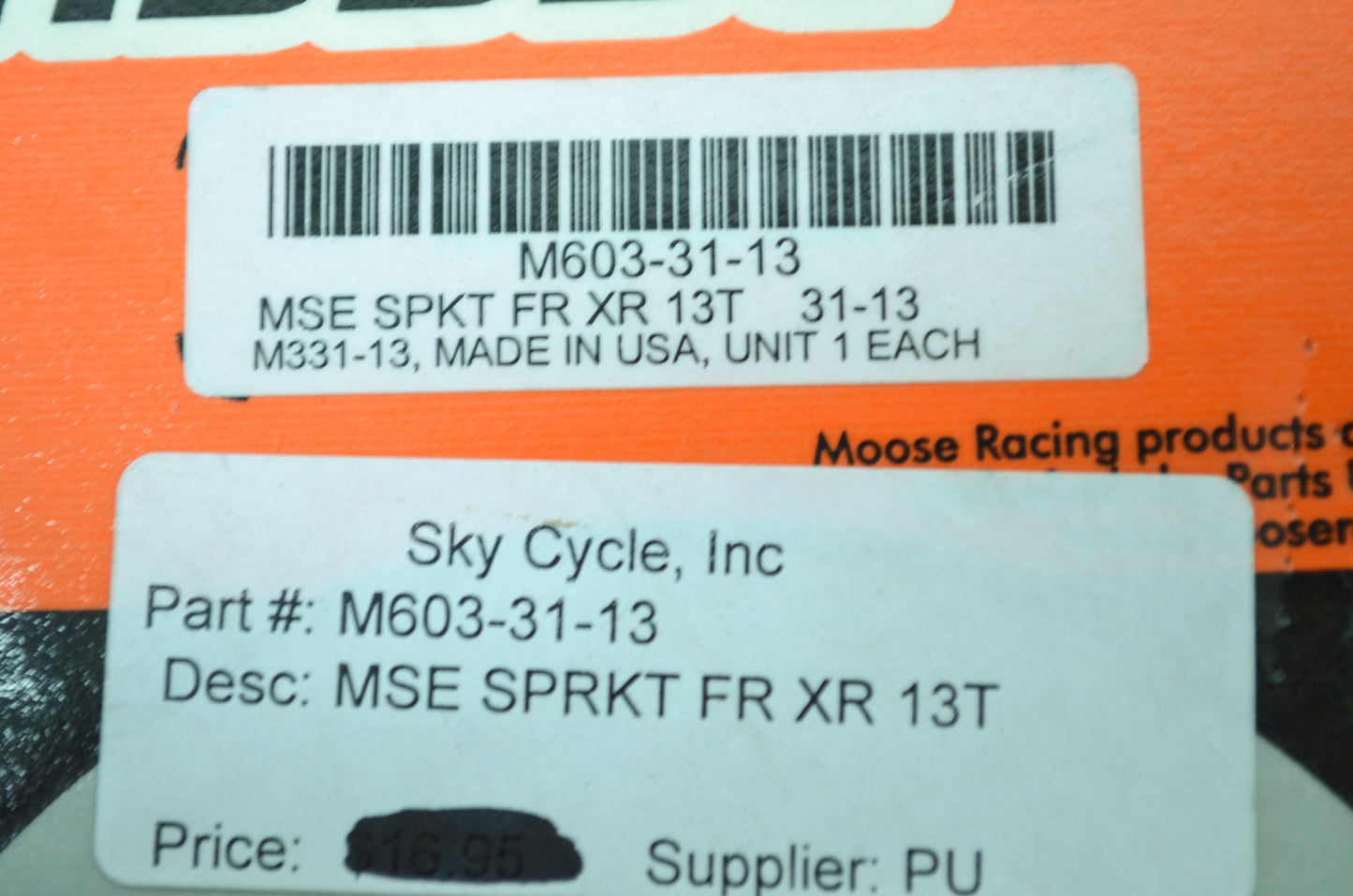 NEW Moose Sprocket 13T XR100 XL100 XR100R XL100S M603-31-13 NOS