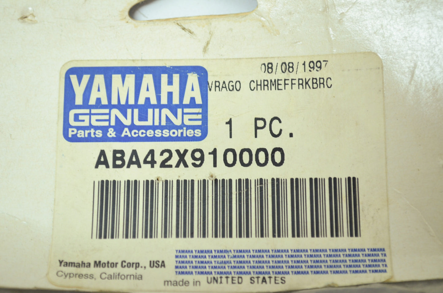 NEW OEM Yamaha Chrome Fork Bridge Virago ABA-42X91-00-00 NOS