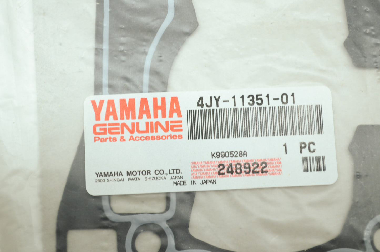 OEM Yamaha 4JY-11351-00-00 Base Gasket NOS