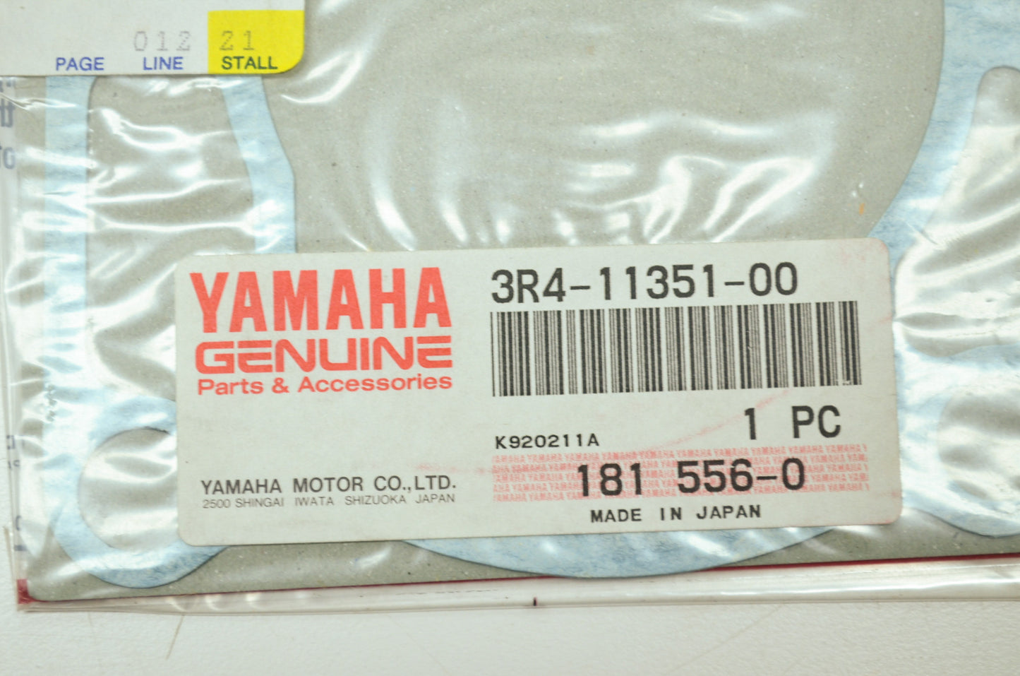 OEM Yamaha 3R4-11351-00-00 Cylinder Gasket NOS